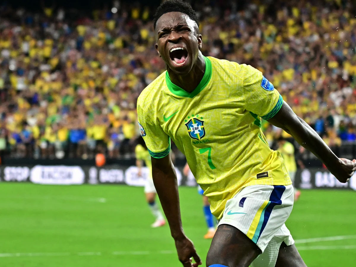 Vinicius Jr scored a brace against Scotland