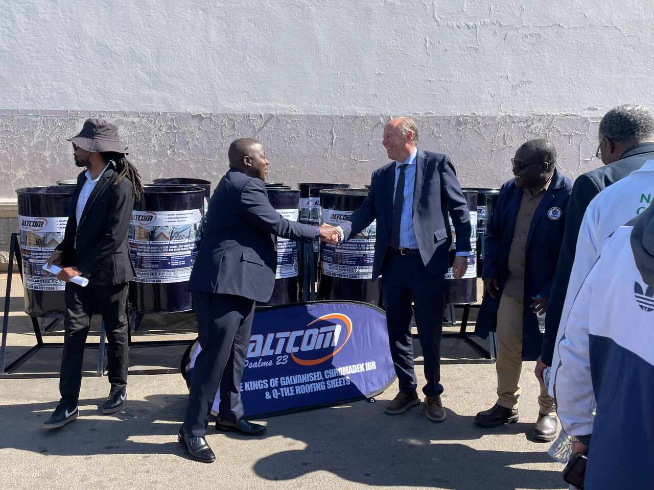 Altcom, Highlanders Donate Bins to BCC at City Hall Car Park