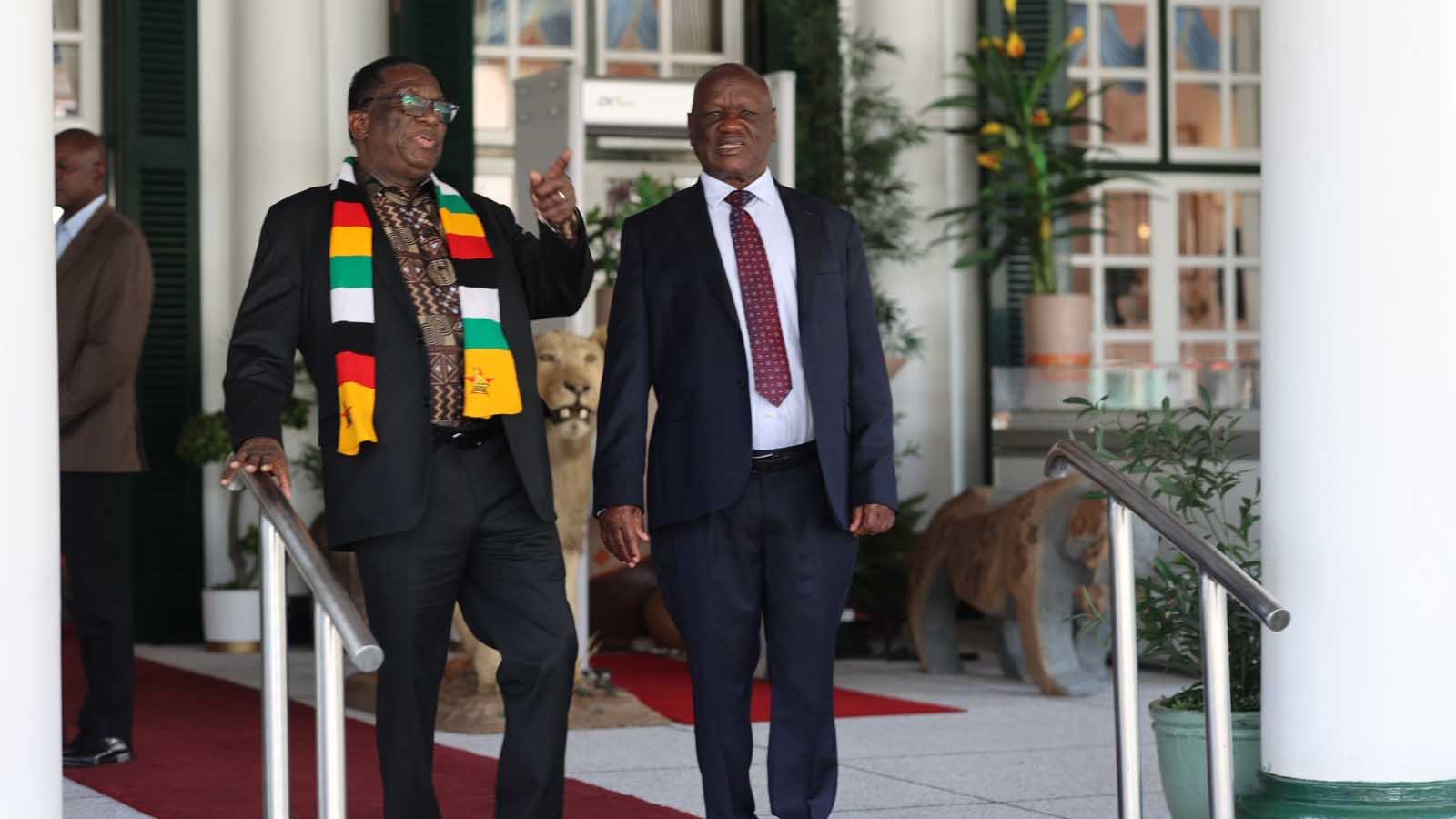 NEW: President Mnangagwa meets retired Chief Justice Malaba, gifts him agricultural equipment for post-retirement life