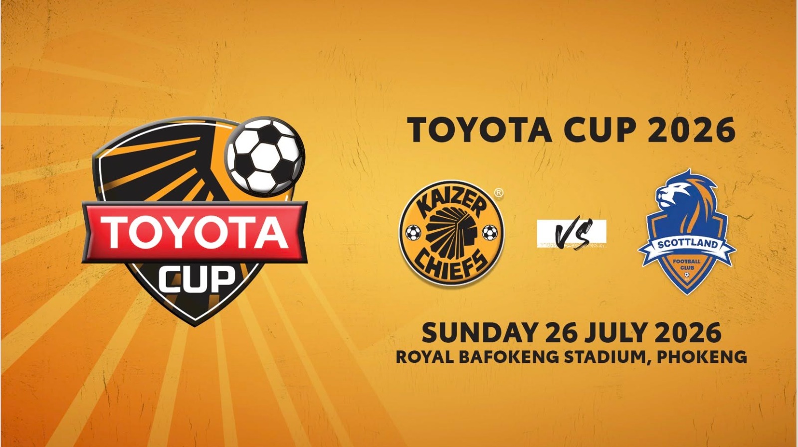 BREAKING: Scottland to face Kaizer Chiefs in 2026 Toyota Cup