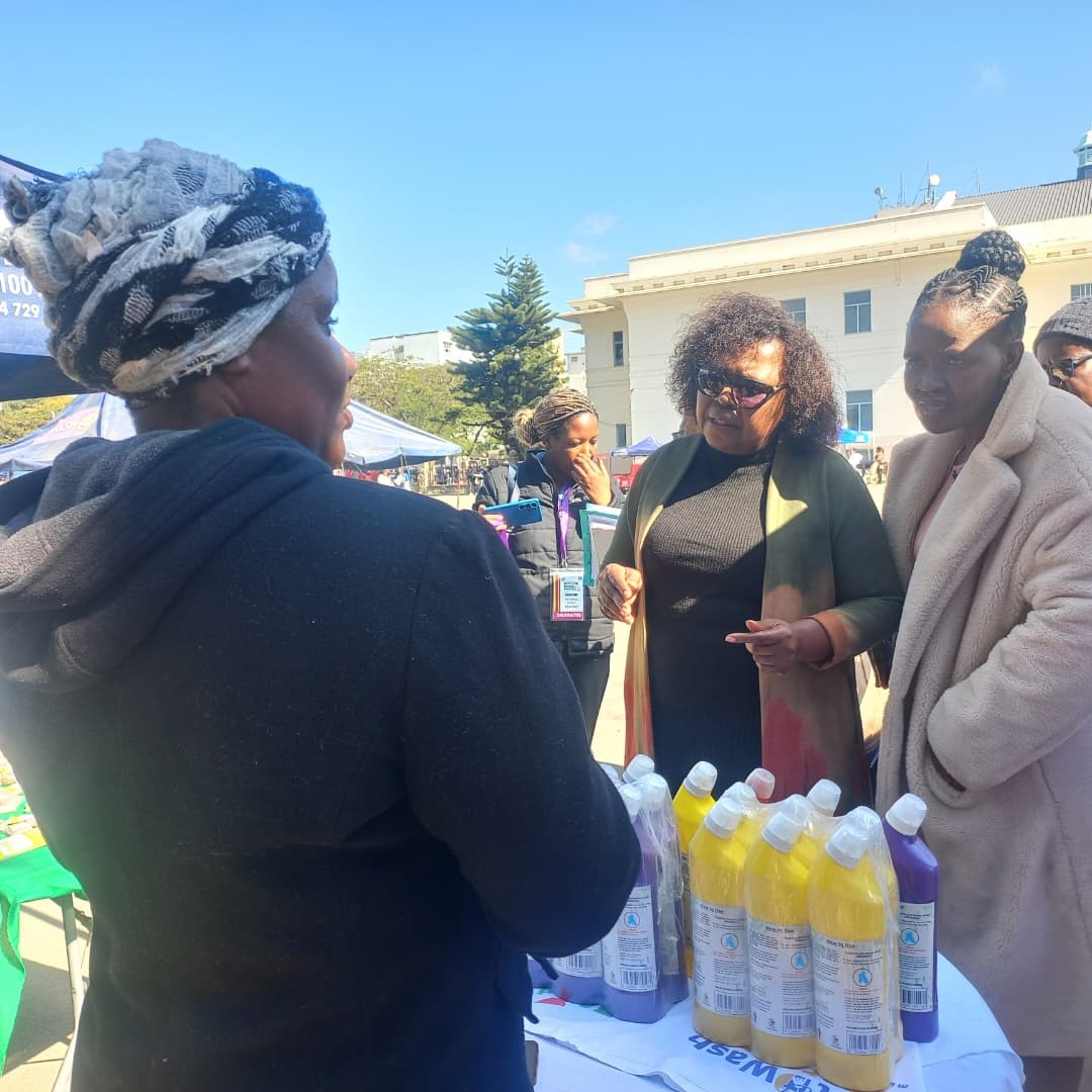 Ministry of Women’s Affairs, Community, Small and Medium Enterprises Development  Permanent Secretary Dr Mavis Sibanda and other dignitaries touring exhibition stands at the Bulawayo MSMEs Winter Expo 2026 on Friday