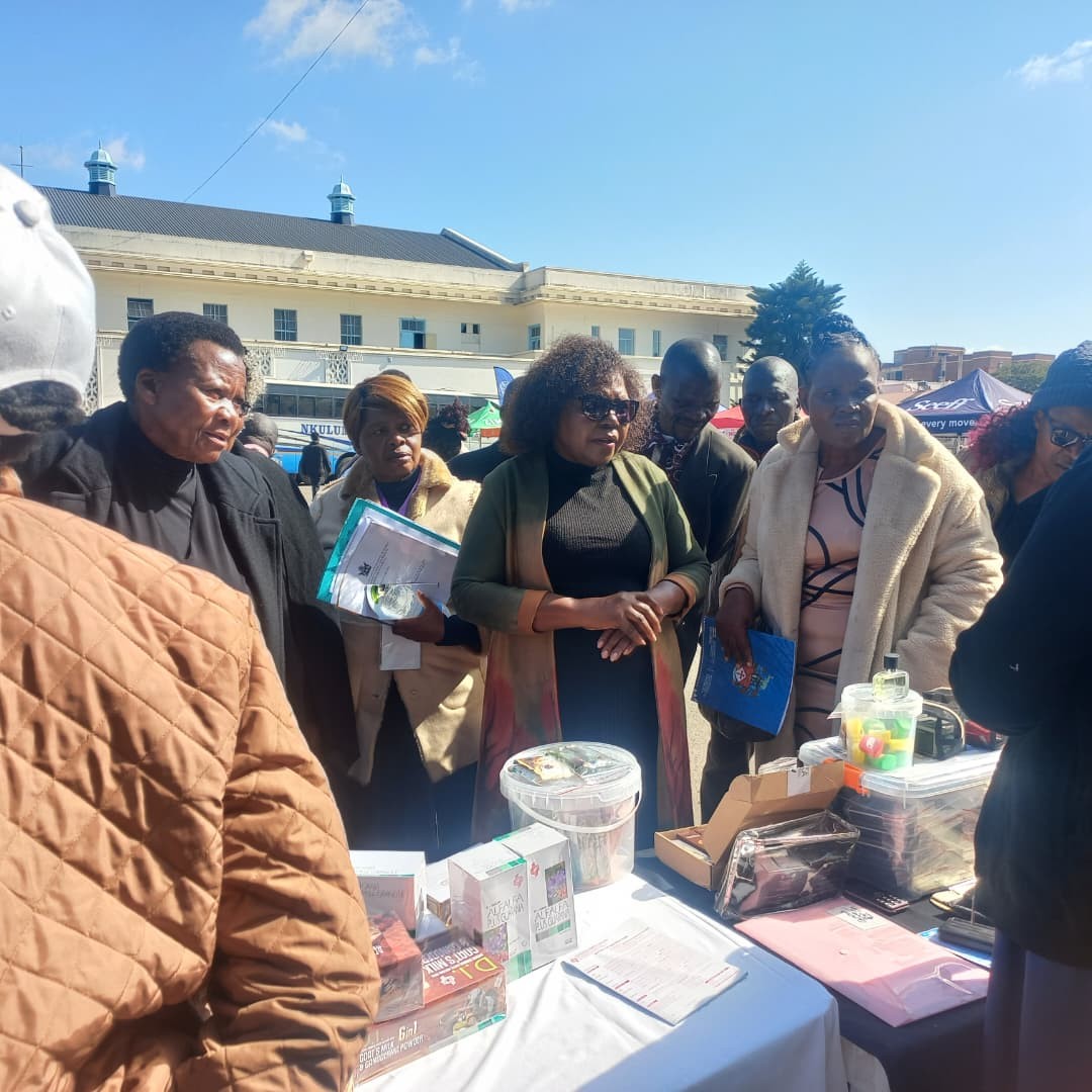 Ministry of Women’s Affairs, Community, Small and Medium Enterprises Development  Permanent Secretary Dr Mavis Sibanda and other dignitaries touring exhibition stands at the Bulawayo MSMEs Winter Expo 2026 on Friday