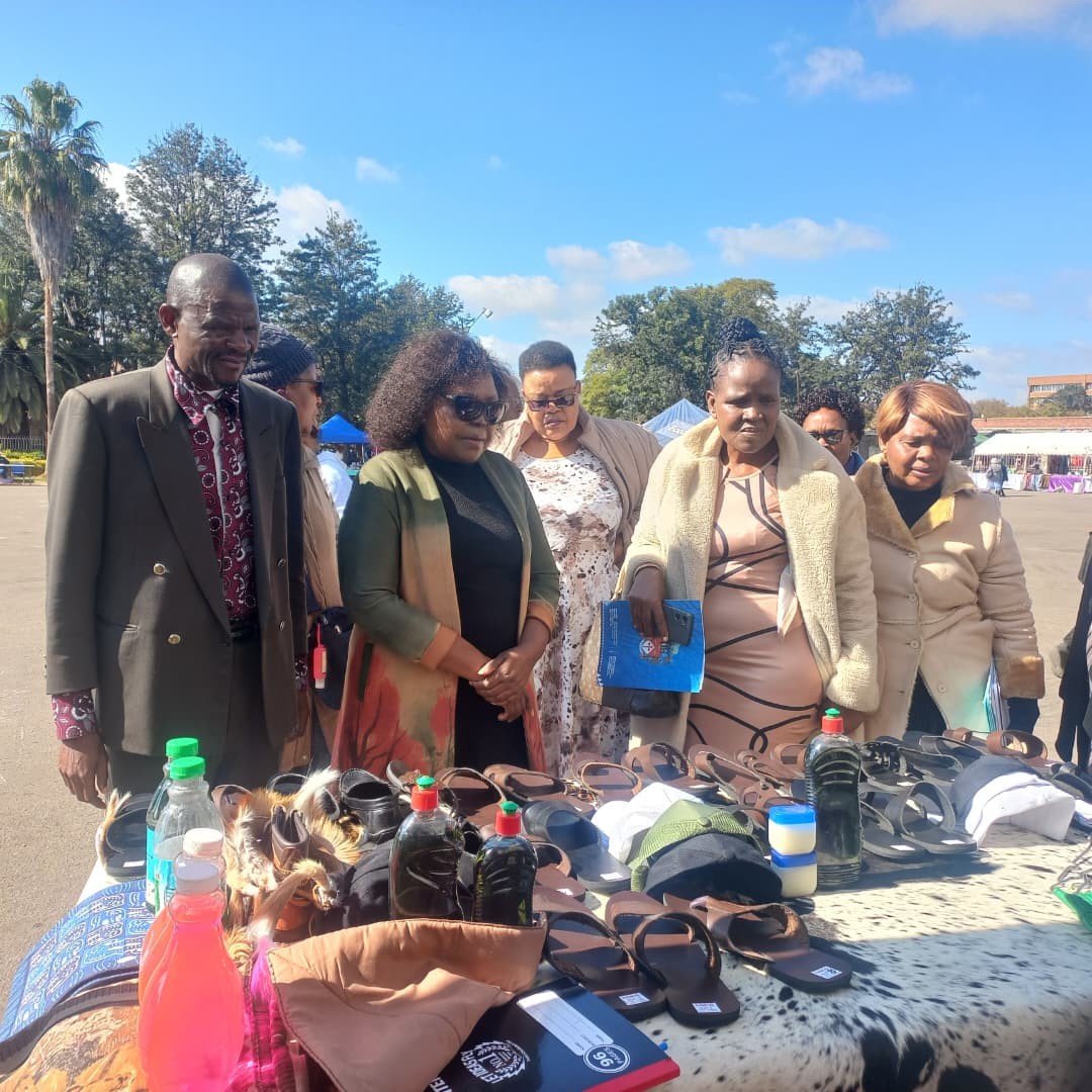 Ministry of Women’s Affairs, Community, Small and Medium Enterprises Development  Permanent Secretary Dr Mavis Sibanda and other dignitaries touring exhibition stands at the Bulawayo MSMEs Winter Expo 2026 on Friday