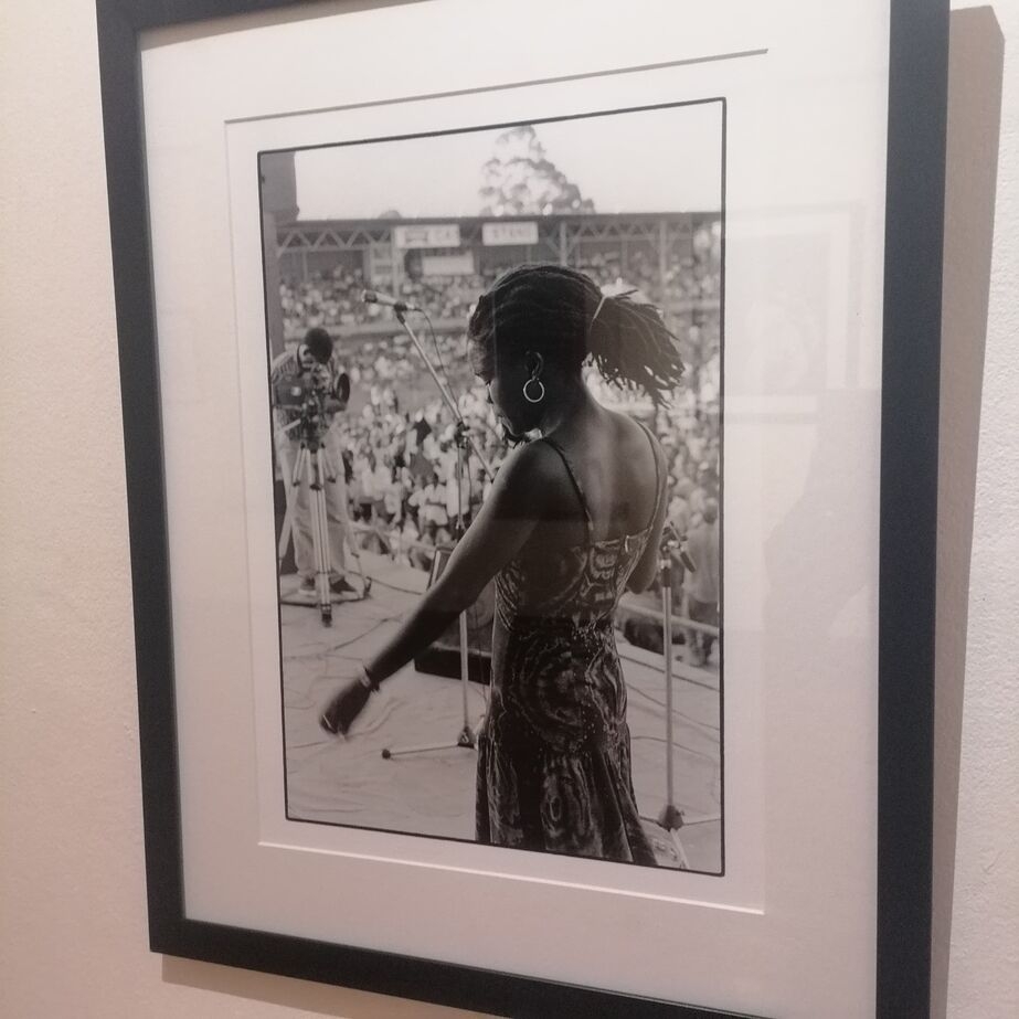 Busi Ncube's portrait hanging in one of the National Gallery of Zimbabwe in Bulawayo walls