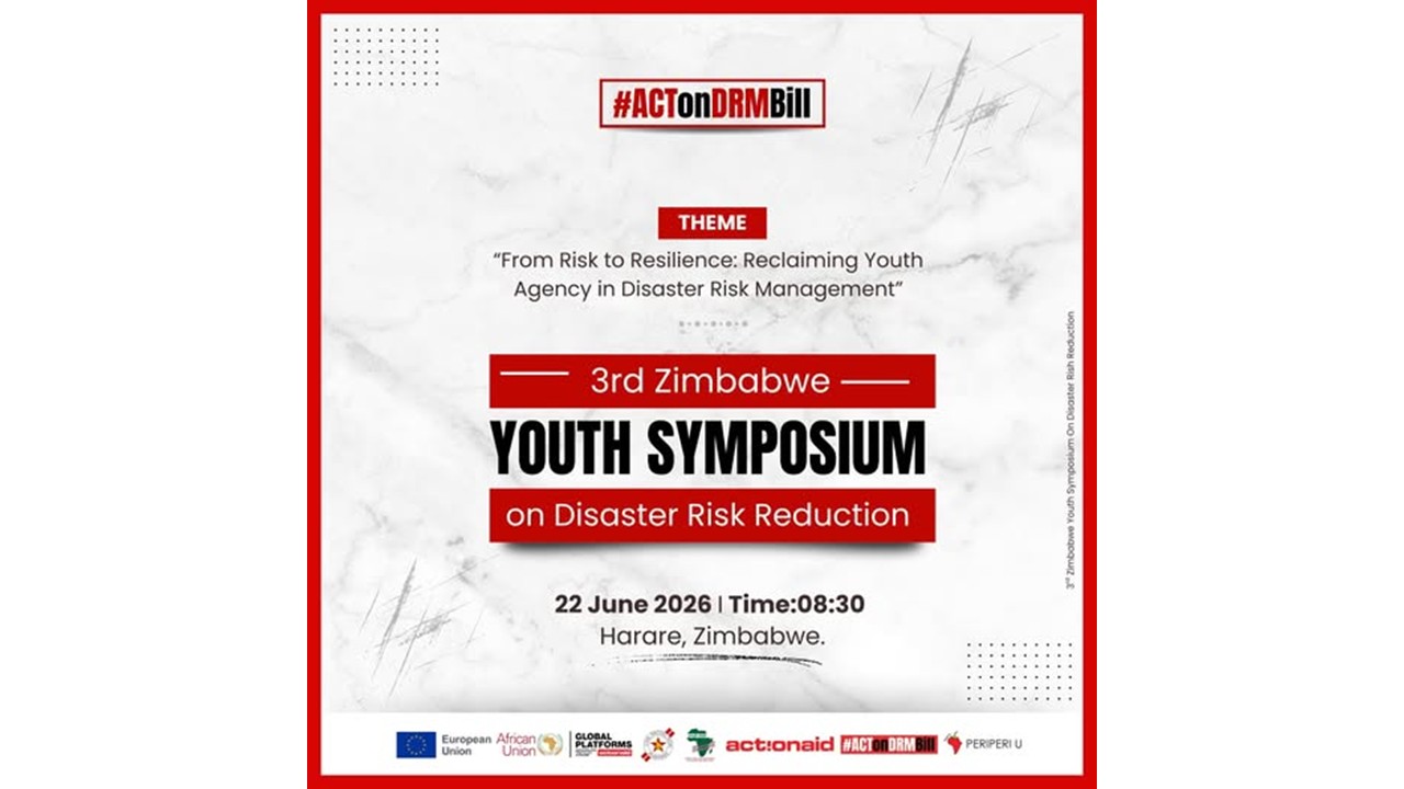 At least 100 youths to converge in Harare for disaster risk reduction symposium