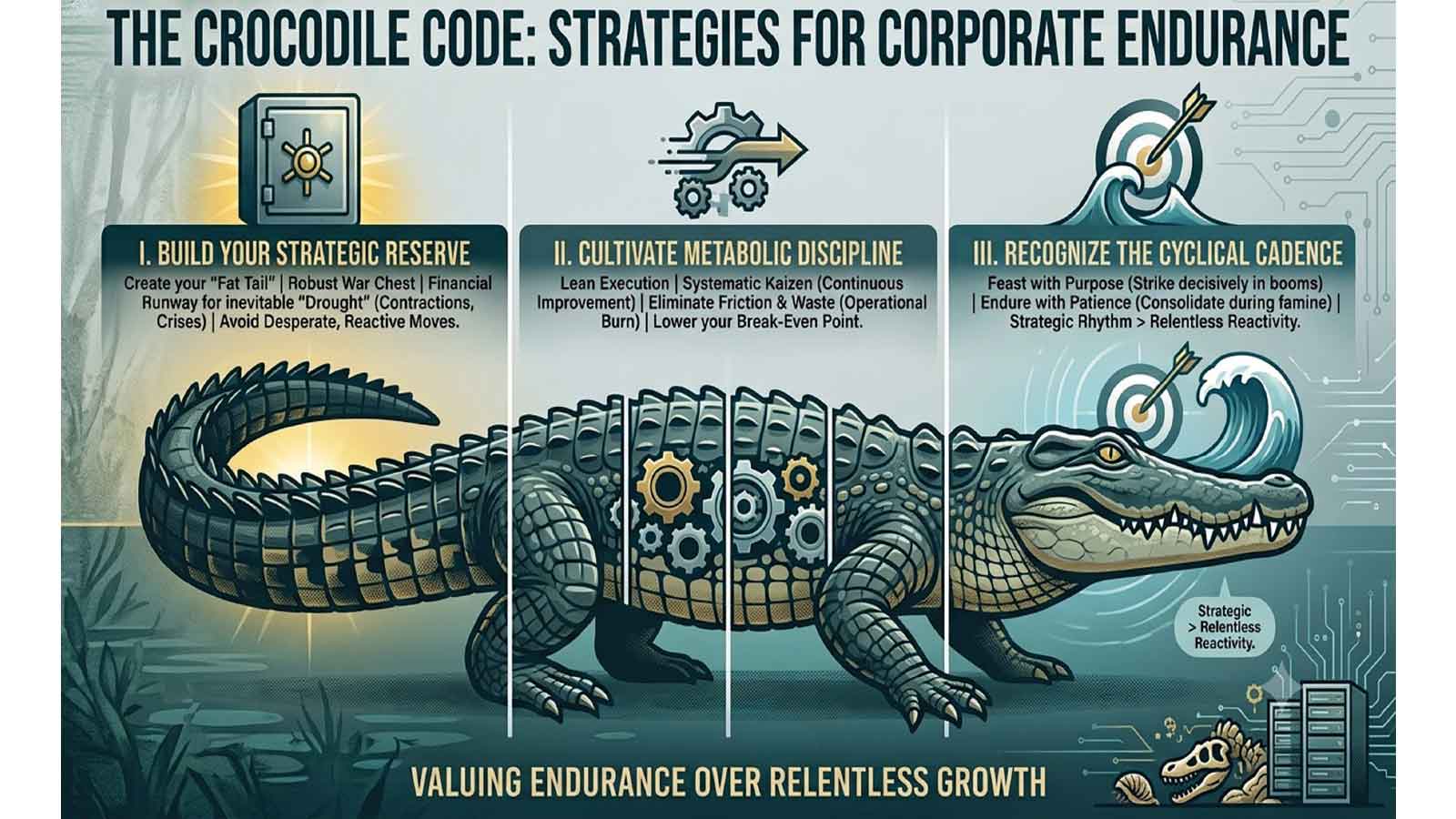 The Crocodile’s Code:  An ancient blueprint for business resilience