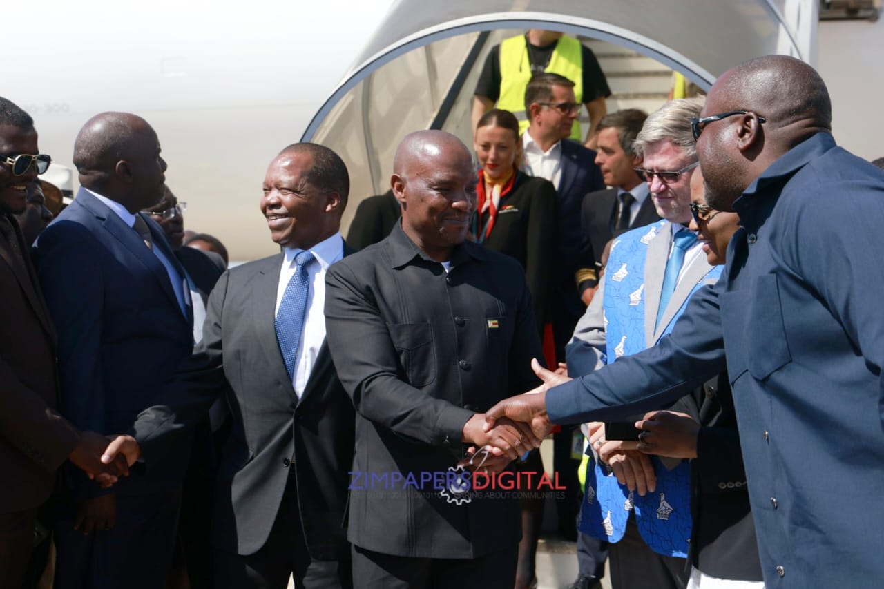 Air Zimbabwe’s London-bound airbus arrives at RGM