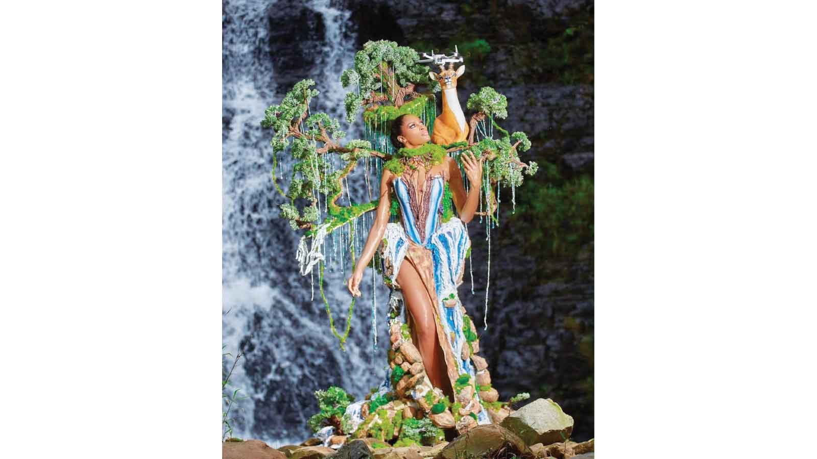 Forget the crown . . . Nicole’s national costume wins the world