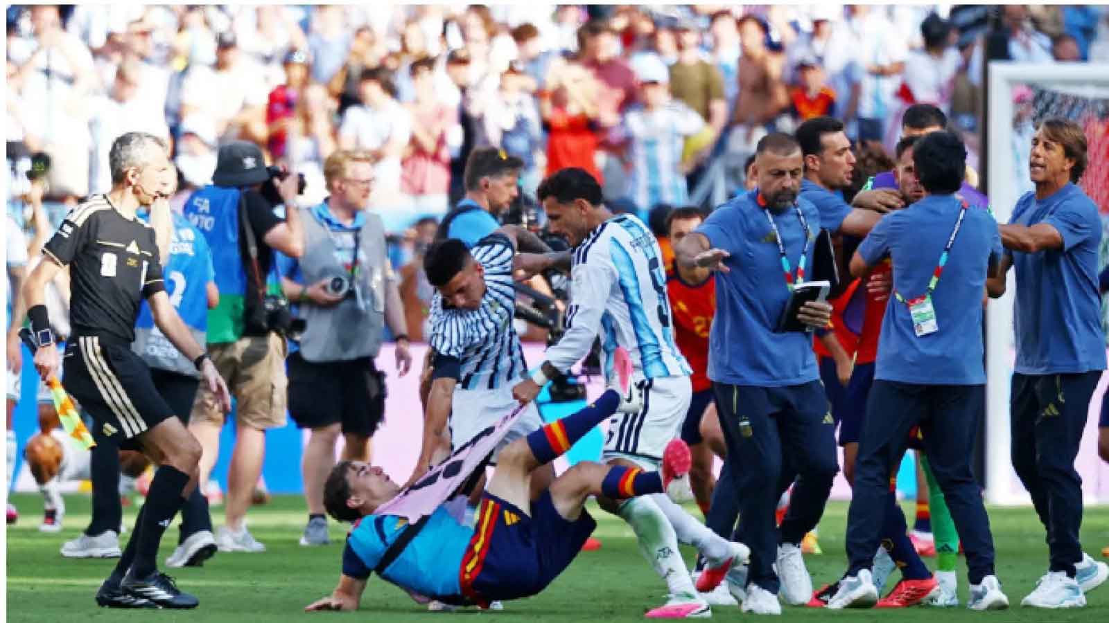 Tempers flare at end of World Cup final