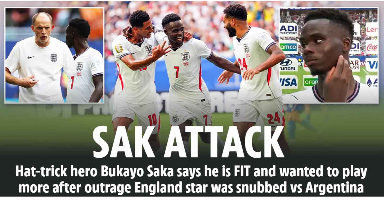 BUKAYO SAKA was the hat-trick hero as England bagged the World Cup’s bronze medal – and immediately claimed he WAS fit enough to play a bigger role earlier in the tournament.