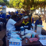 A learner undergoes hearing tests during the day