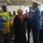 Women Affairs, Community, Small and Medium Enterprises Development Minister, Senator Monica Mutsvangwa (centre) and Minister Misheck Mugadza (second from left) tour Invictus Steel Africa