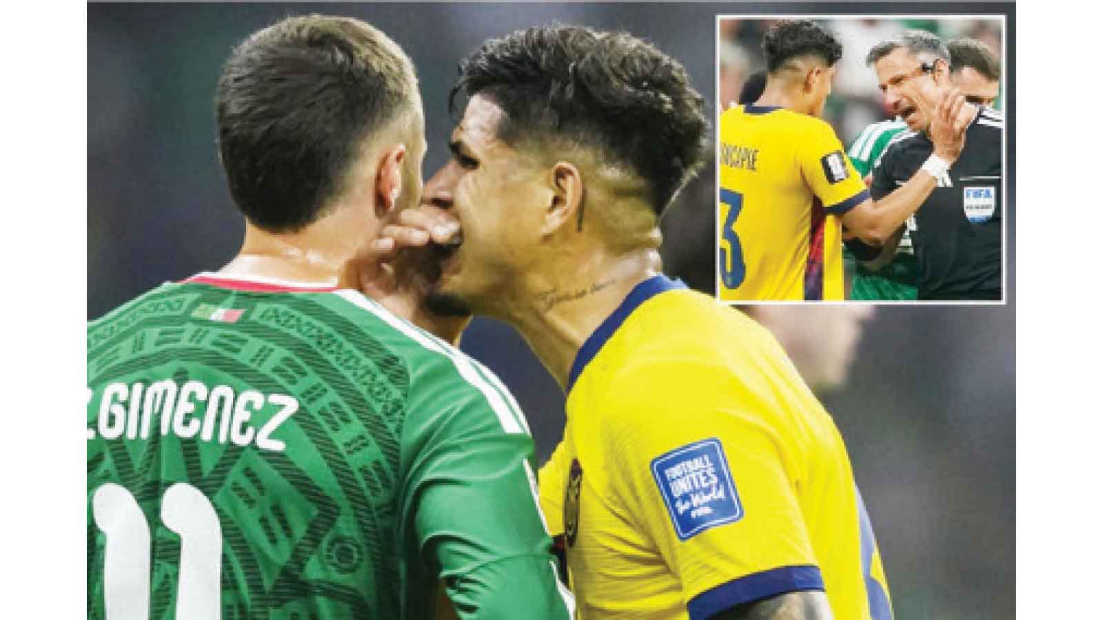 Arsenal star sent off for covering mouth