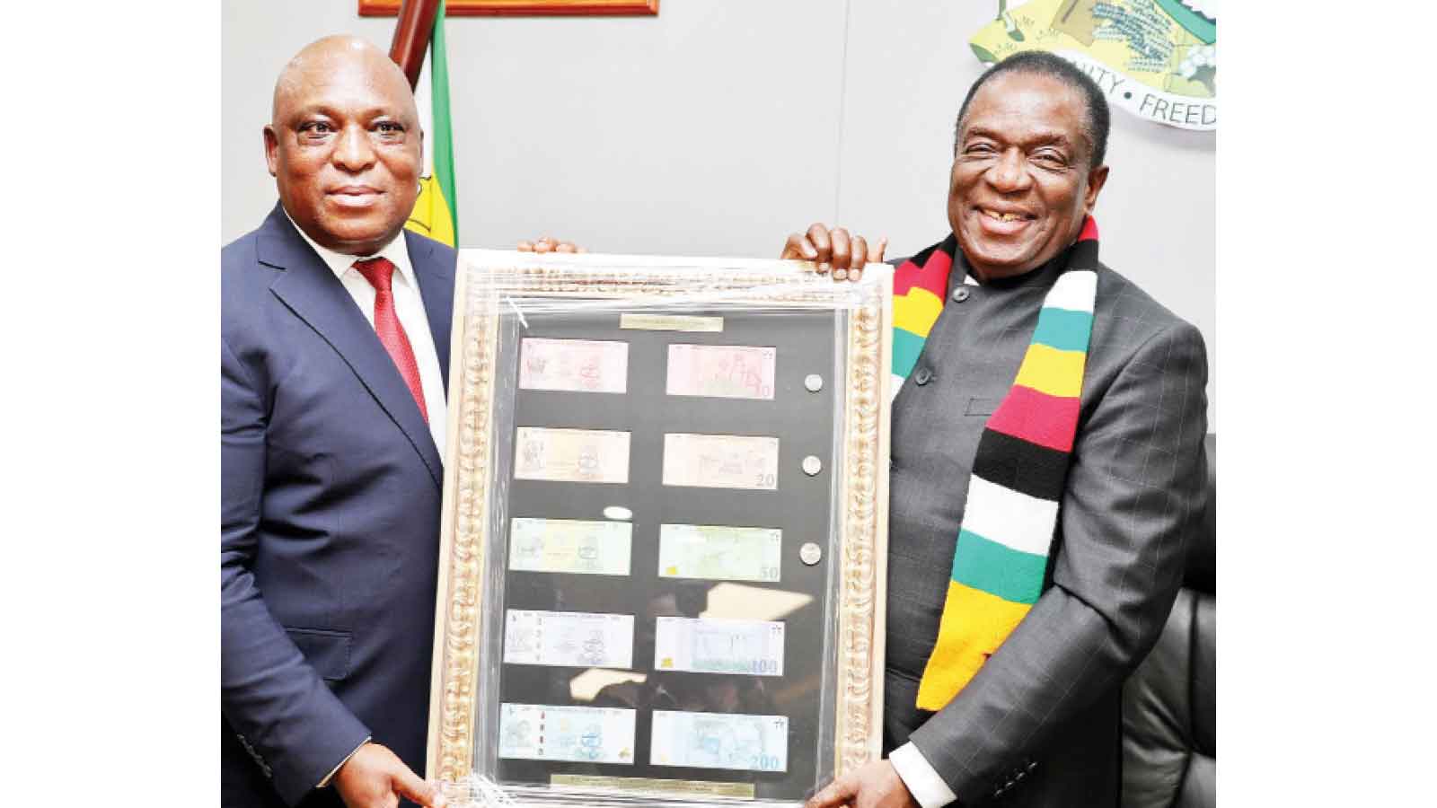 High-value ZiG notes out soon . . . RBZ chief presents new denominations to President