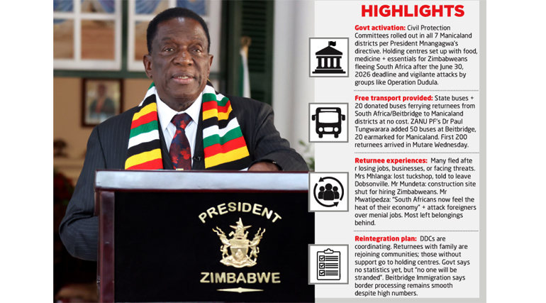 The measures aim to ensure that no returnee is left stranded while longer term solutions are pursued