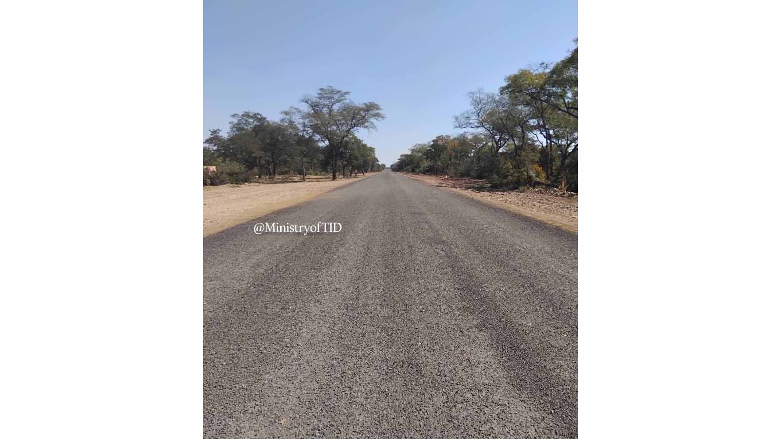 About 73.4 kilometres of the Bulawayo-Victoria Falls Road complete