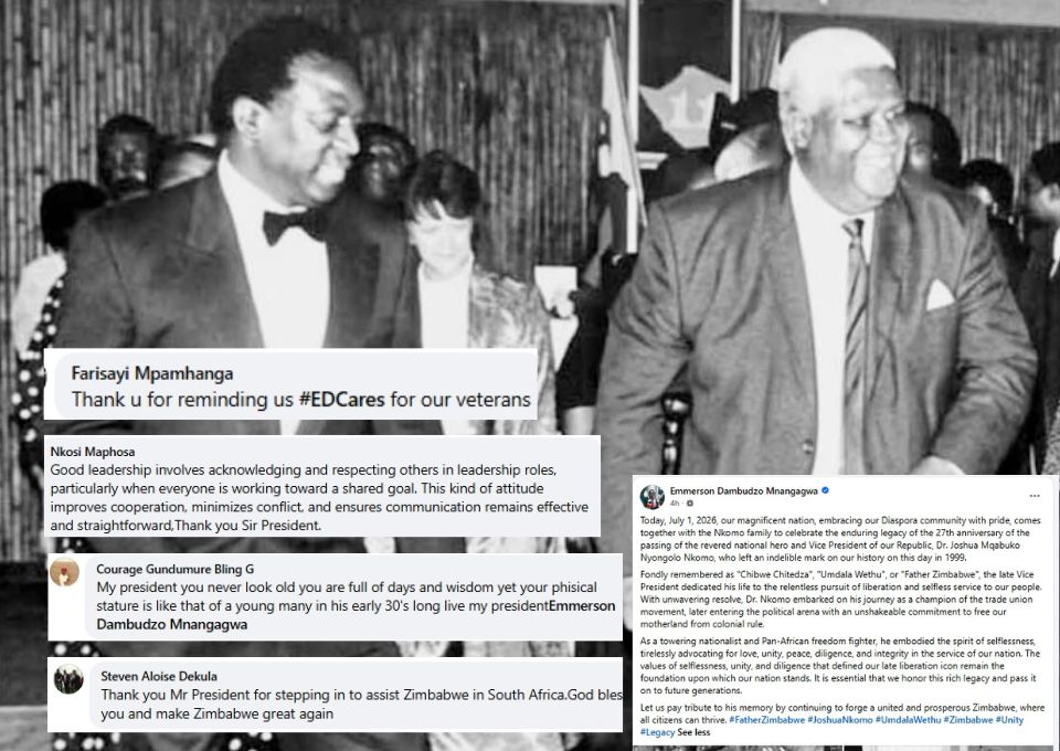 Zimbabweans hail President Mnangagwa for honouring Father Zimbabwe