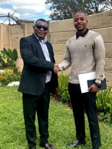 YMF CEO, Mr Payne Kupfuwa (left) and COO Mr Ezeria Masamvu