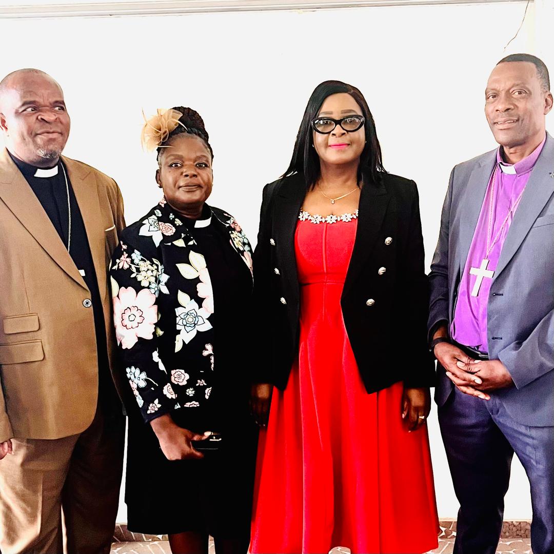   From left: President of the Presiding Elders Council of the African Methodist Episcopal Church Rev Eustice Ginya , Rev Tabeth Sithole  of the Independent African Church Mushakata, Magolide Foundation founder Mrs Sazini Tshuma and Presiding Bishop of the Evangelical Lutheran Church in Zimbabwe Rev Dr Michael Dube pose for a photo after the Christian Care AGM.