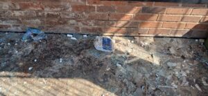 Remnants of the broken windows