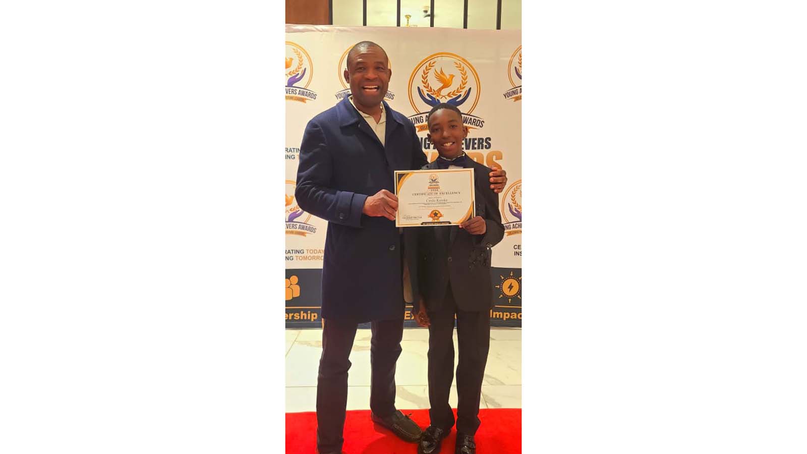 Ten‑year‑old Credo Kereke receives Young Achievers Awards