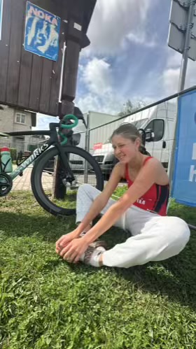 Rachel O’Donoghue in Latvia for the 2026 Europe Triathlon