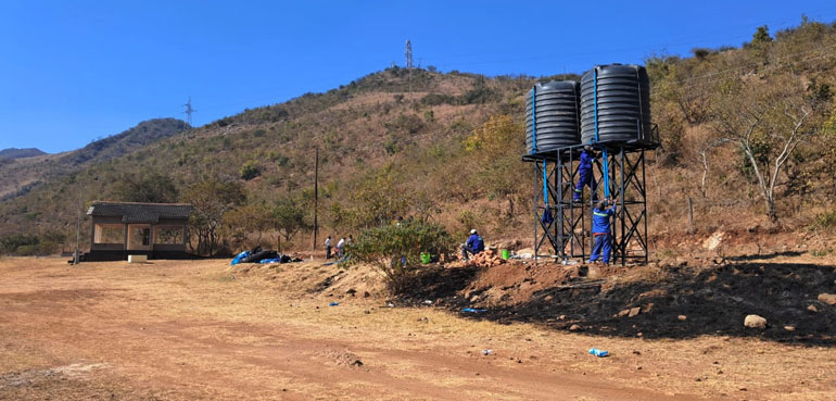 Two 5 000-litre water storage tanks are also being installed