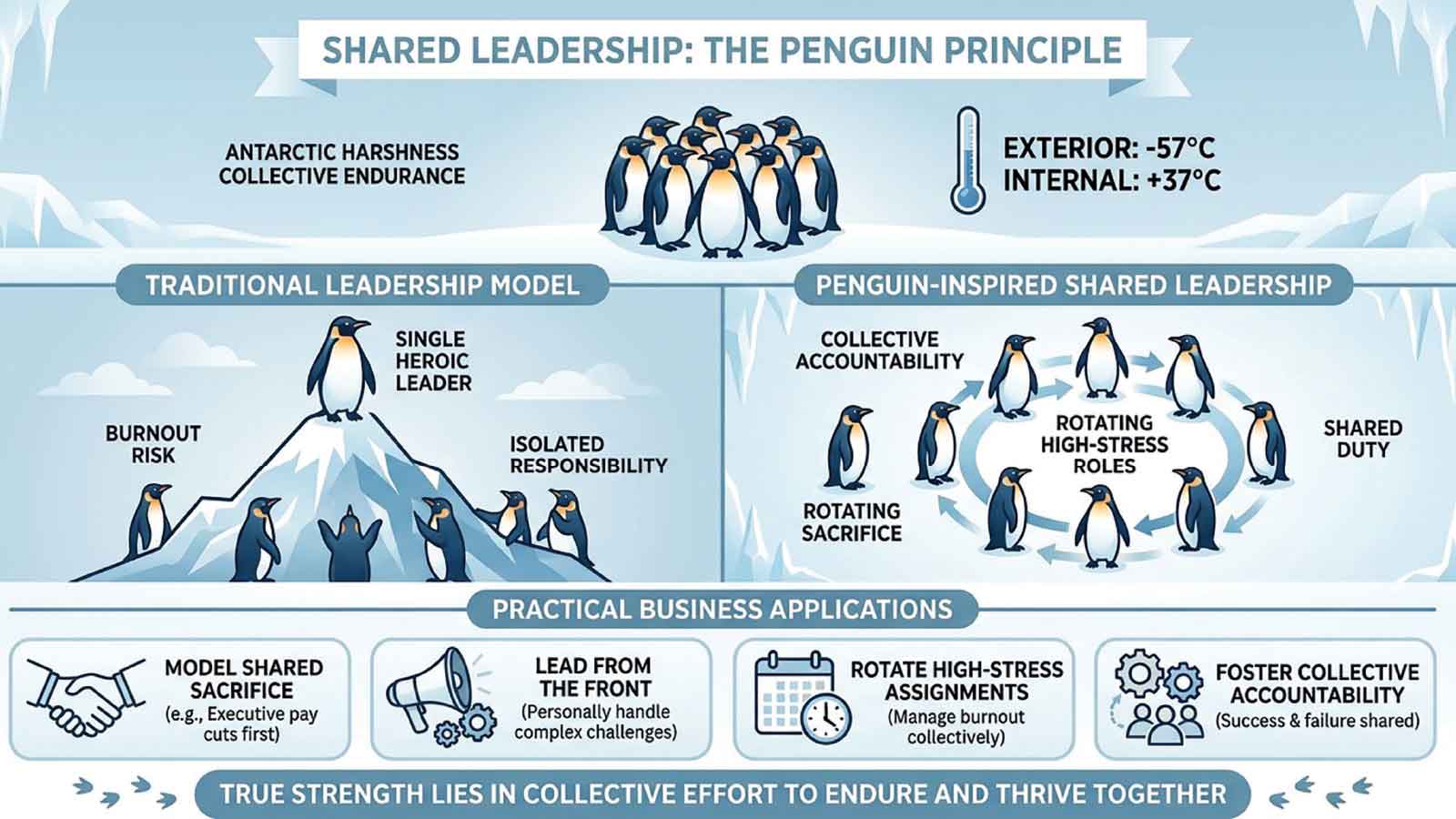Management as a rotating, selfless system
