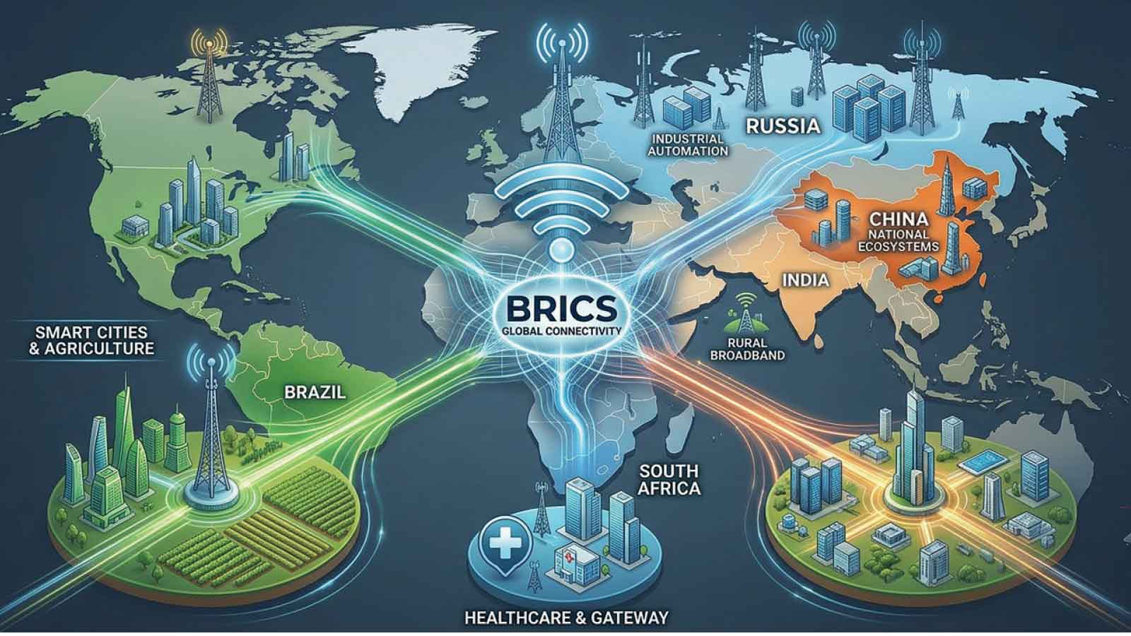 Development of 5G networks, telecoms cooperation in BRICS states