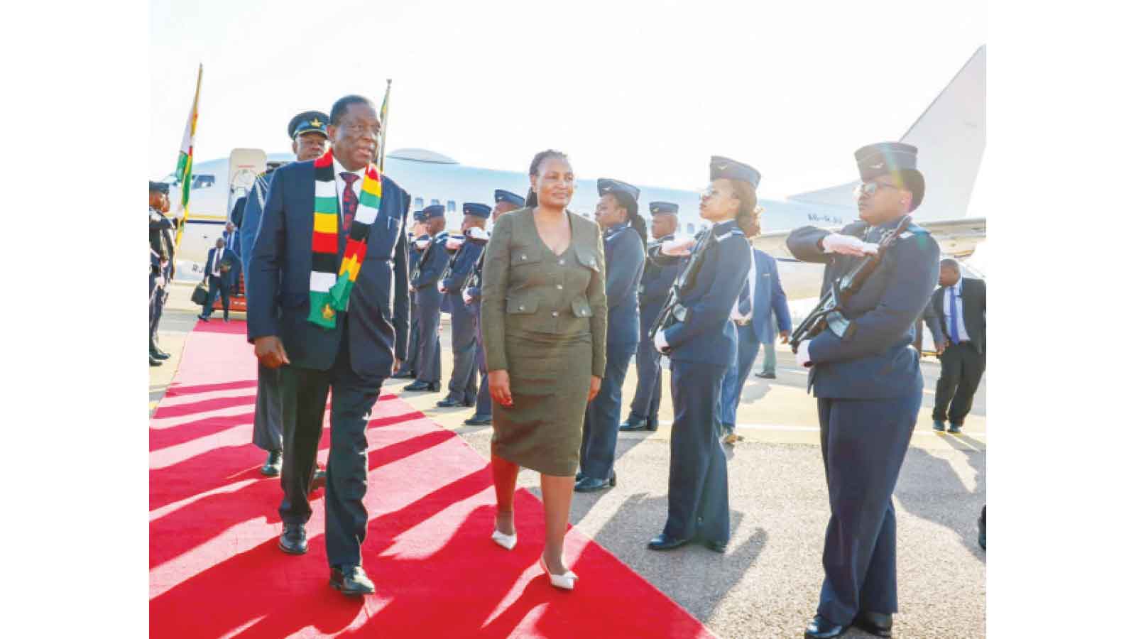 President arrives in Johannesburg for fourth Zim-SA BNC