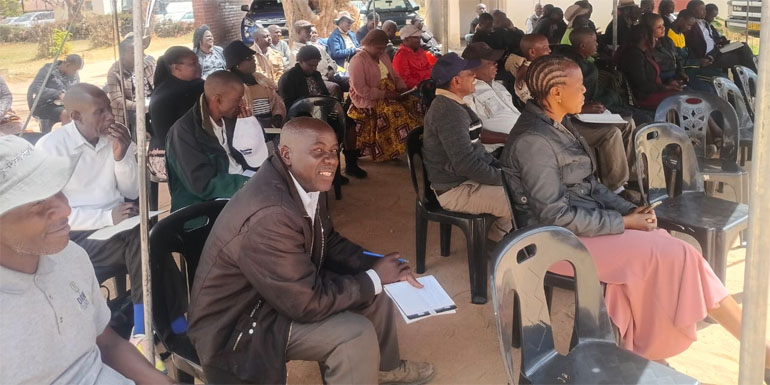 Civil servants follow proceedings at the retirement interactive meeting organised by the Public Service Commission