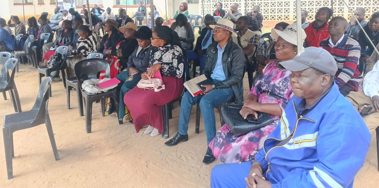 Civil servants follow proceedings at the retirement interactive meeting organised by the Public Service Commission