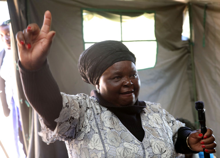 An elderly woman expresses gratitude to First Lady, Dr Auxillia Mnangagwa for introducing the Nhanga/Gota programme, saying it is restoring the country’s cultural heritage