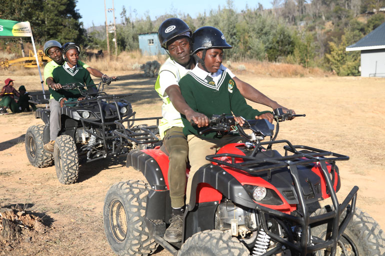 Learners experience quad biking