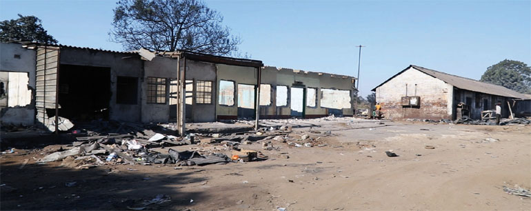 END OF AN ERA . . . This is what currently remains of the old Murahwa People’s Green Market site, after traders moved to a temporary site to pave way for the construction of a new Smart City compliant working space
