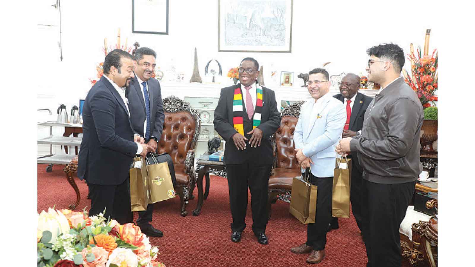 President meets high-level UAE delegation . . . discuss aviation, border digitisation