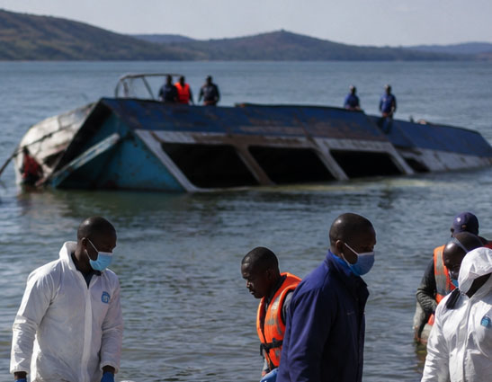 The Mbuya Nehanda Ferry that capsized in Lake Kariba recently
