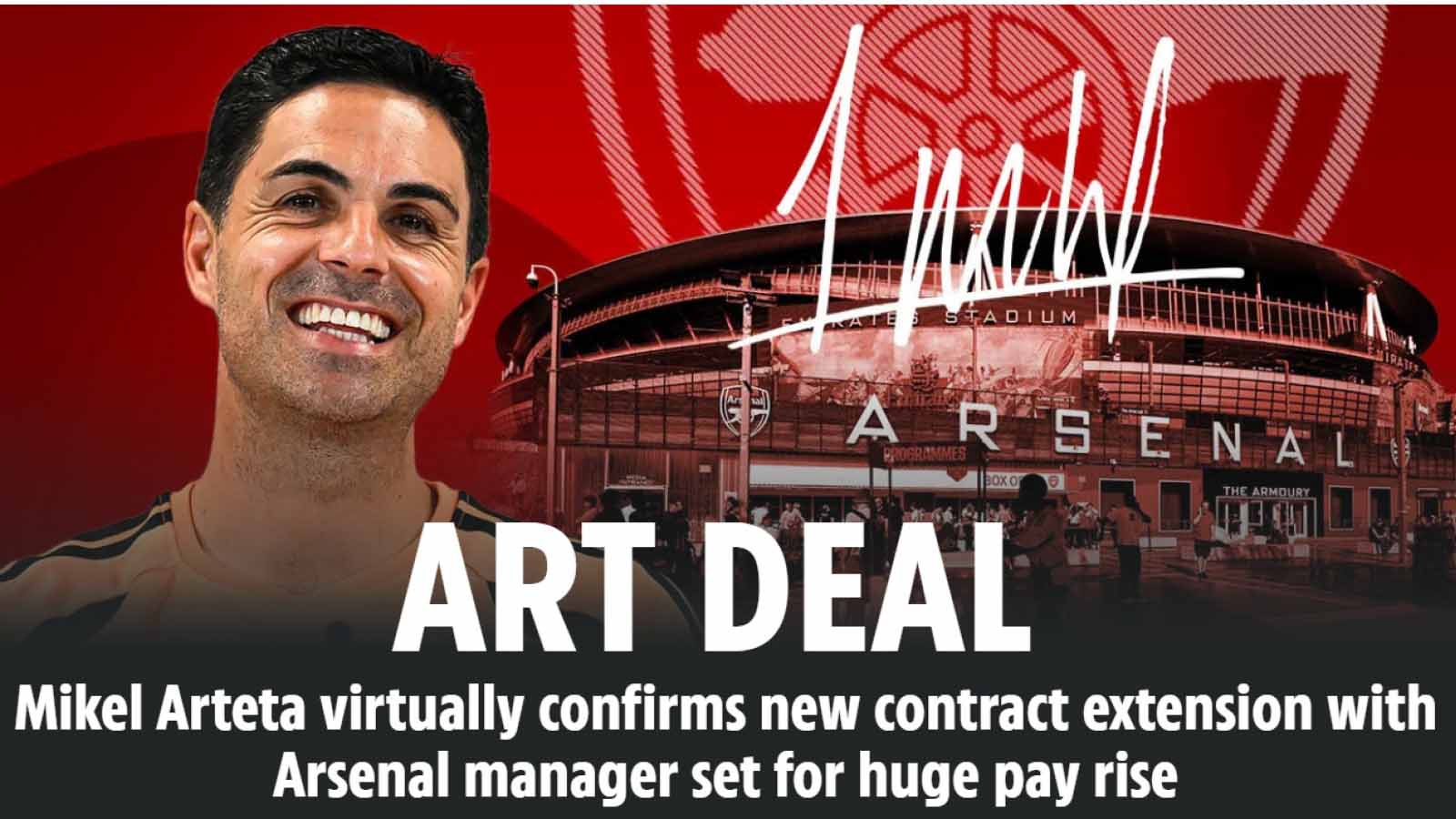 MIKEL ARTETA told Arsenal fans not to worry after virtually confirming he will extend his Emirates contract.
