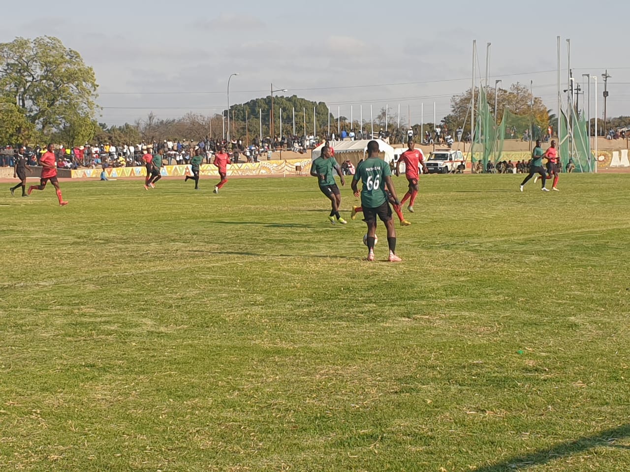 Indlovu Iyanyathela lead Khami United in the Bulawayo Province Defence Forces Cup at half-time