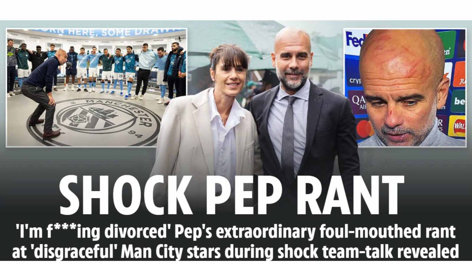 PEP Guardiola told Man City players of his marriage split in a furious ...