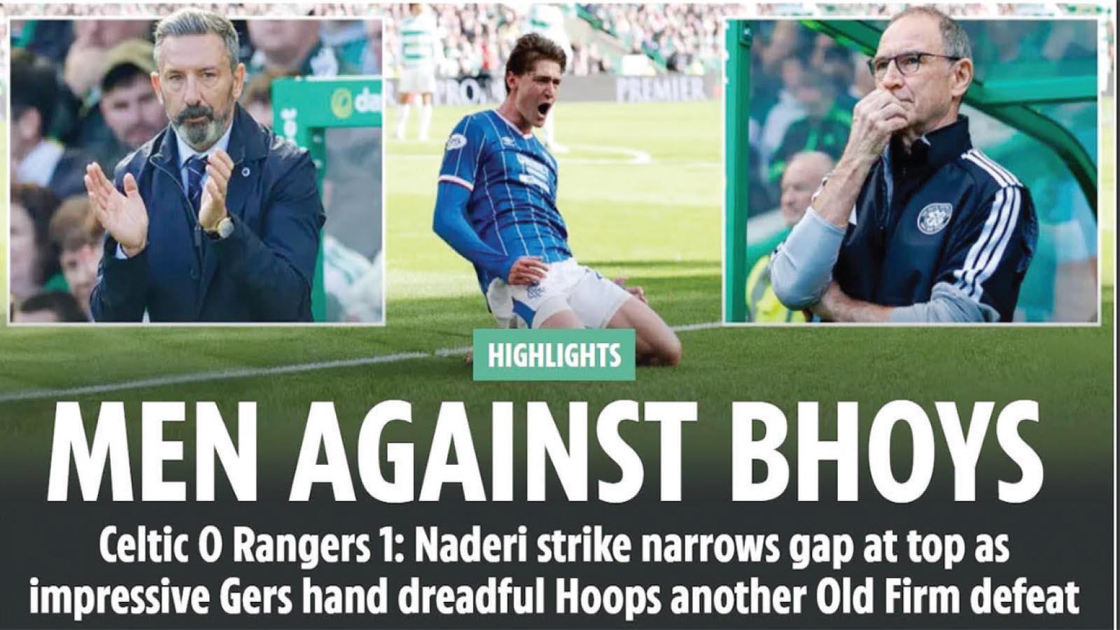 Derek McInnes made history as he led Rangers to victory over Celtic in the Scottish Premiership.