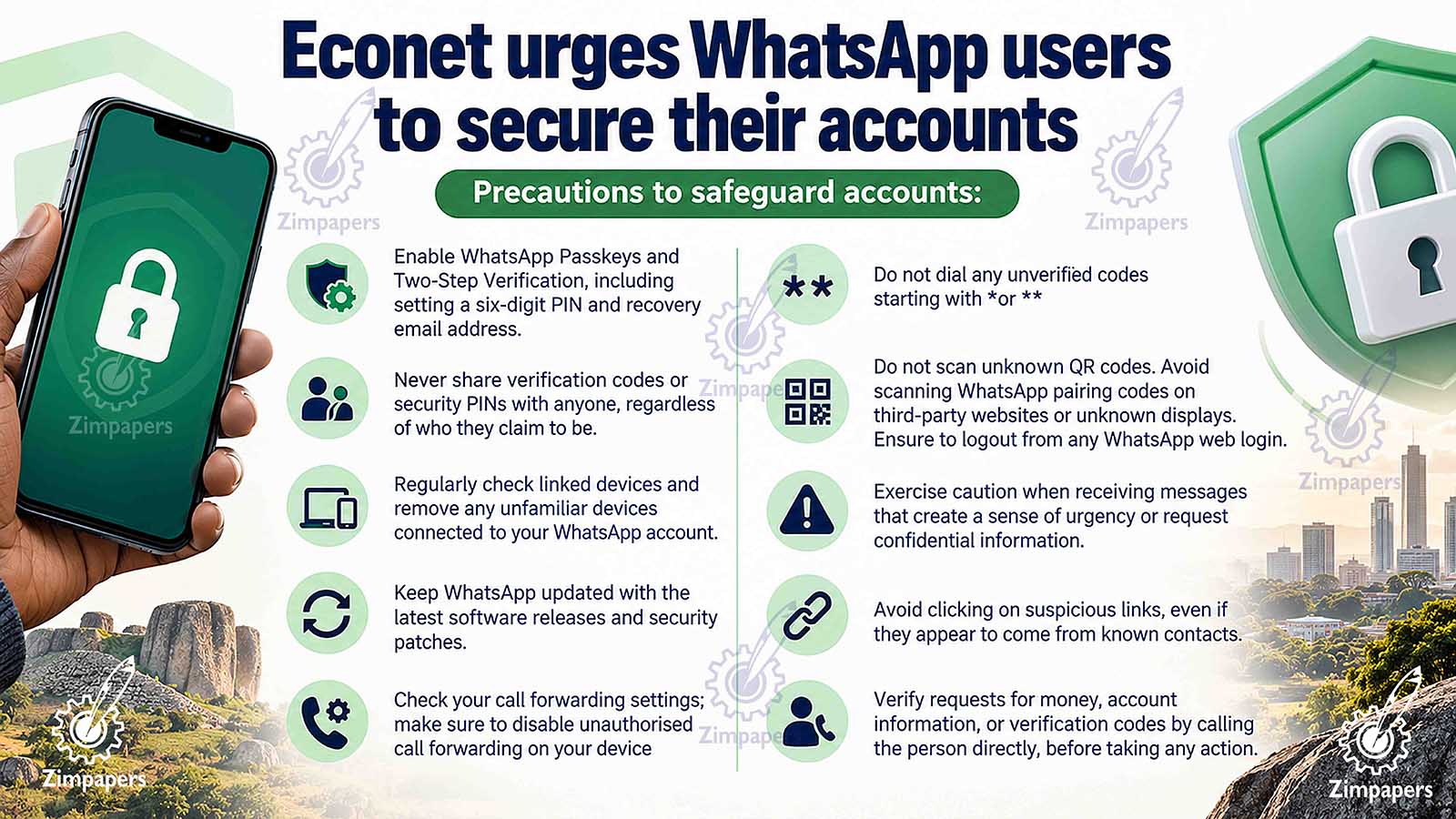 Econet urges WhatsApp users to secure their accounts amid rising scams targeting mobile users