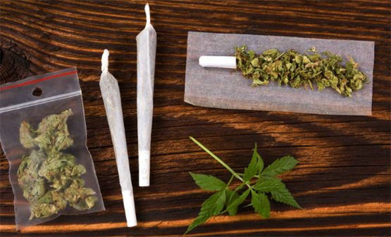 Police recovered a black satchel belonging to the suspect containing dagga