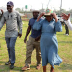 Environment, Climate and Wildlife Minister Dr Evelyn Ndlovu and other officials tours project sites in Hakwata