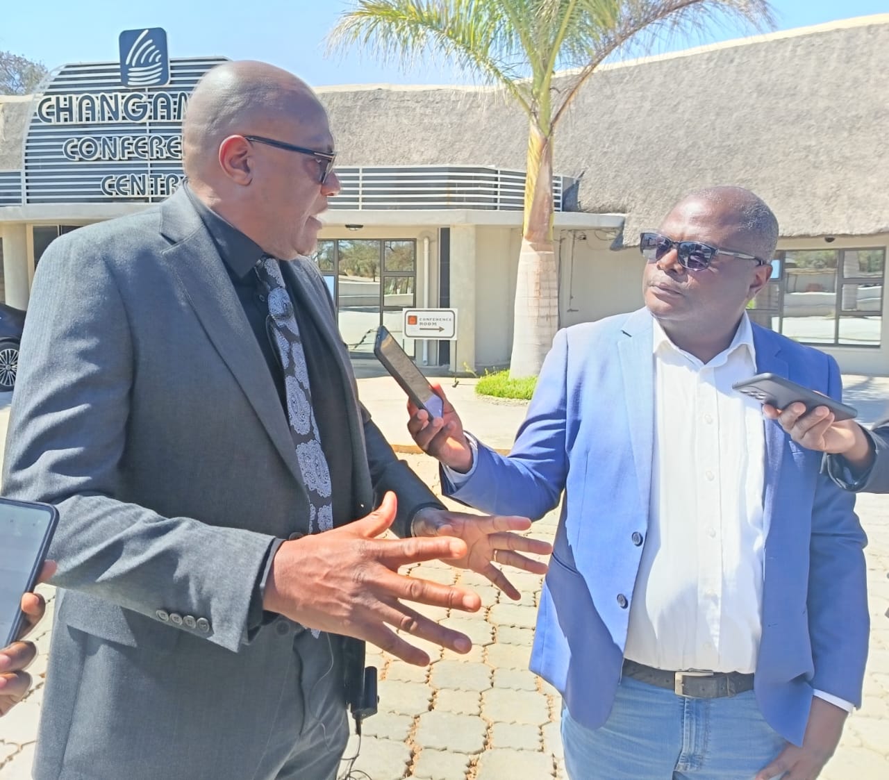 Dr Chikwana being interviewed by Patrick Chitumba in Gweru