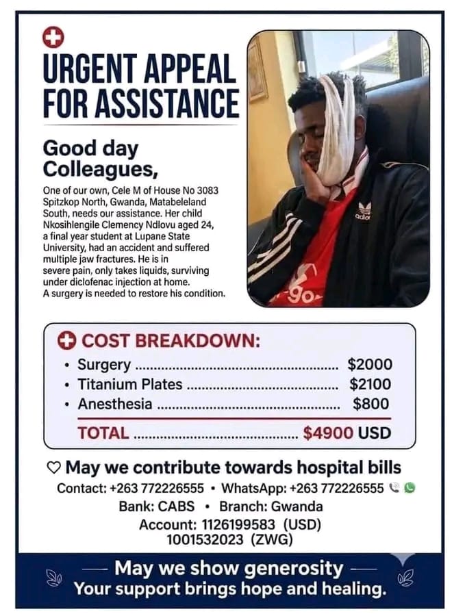 Chivayo pledges US$10 000 for injured LSU student