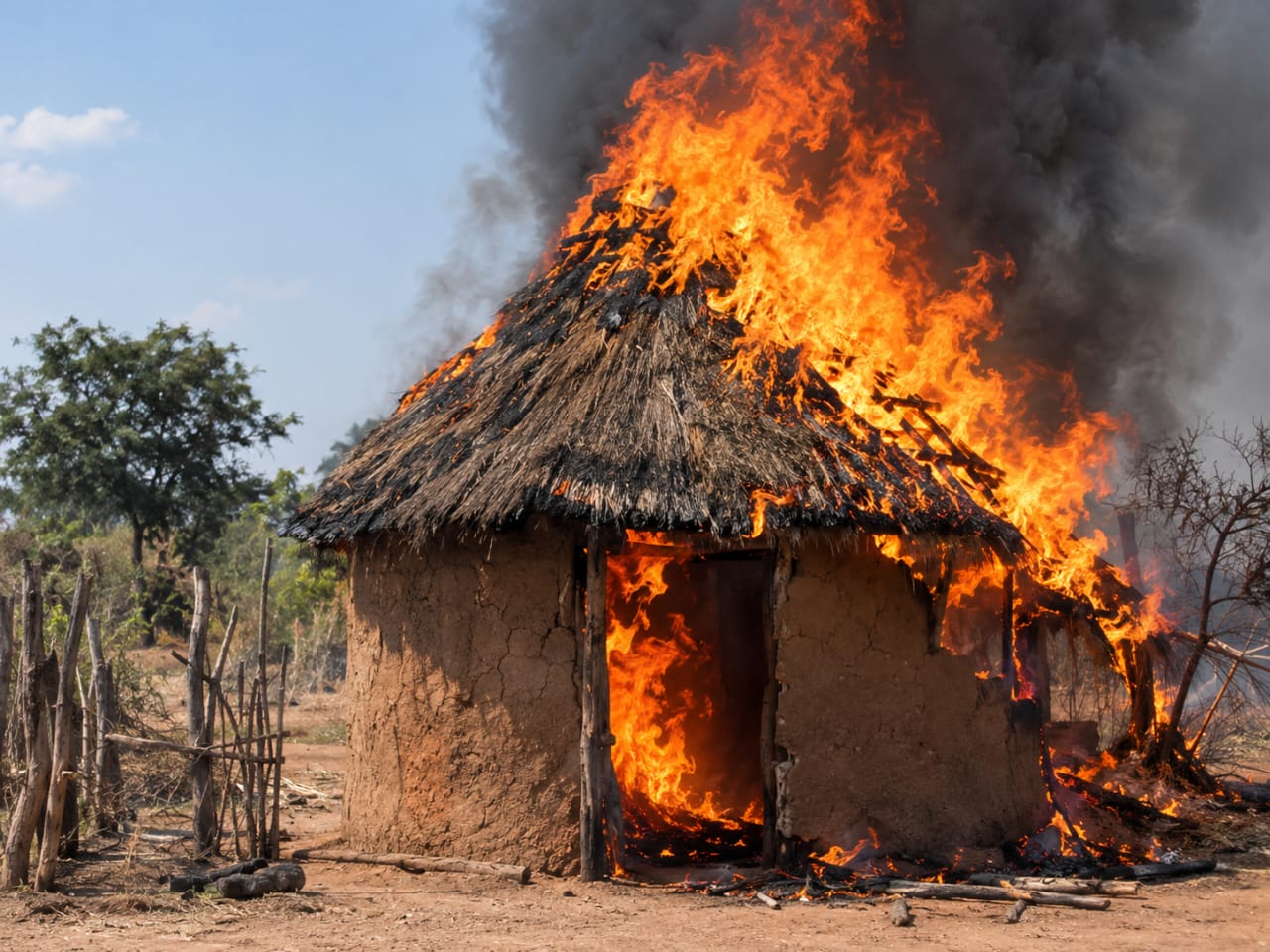 Tsholotsho horror: Man burns wife to death over WhatsApp messages, tries to commit suicide