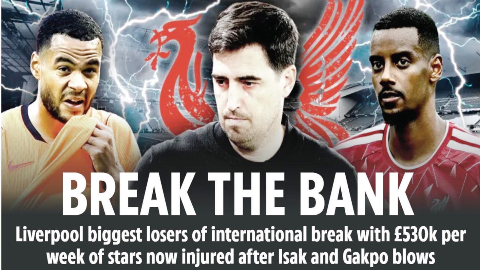 LIVERPOOL have been left counting the cost of the international break after £530,000-A-WEEK worth of talent suffered injury blows while away from Anfield.
