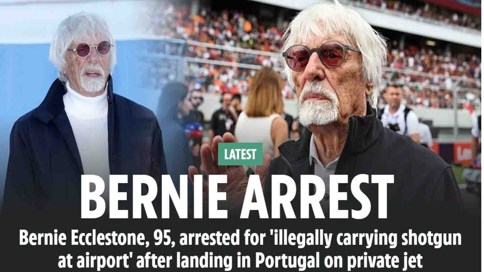 FORMER F1 boss Bernie Ecclestone was reportedly been arrested for illegally carrying a shotgun for the second time in four years.