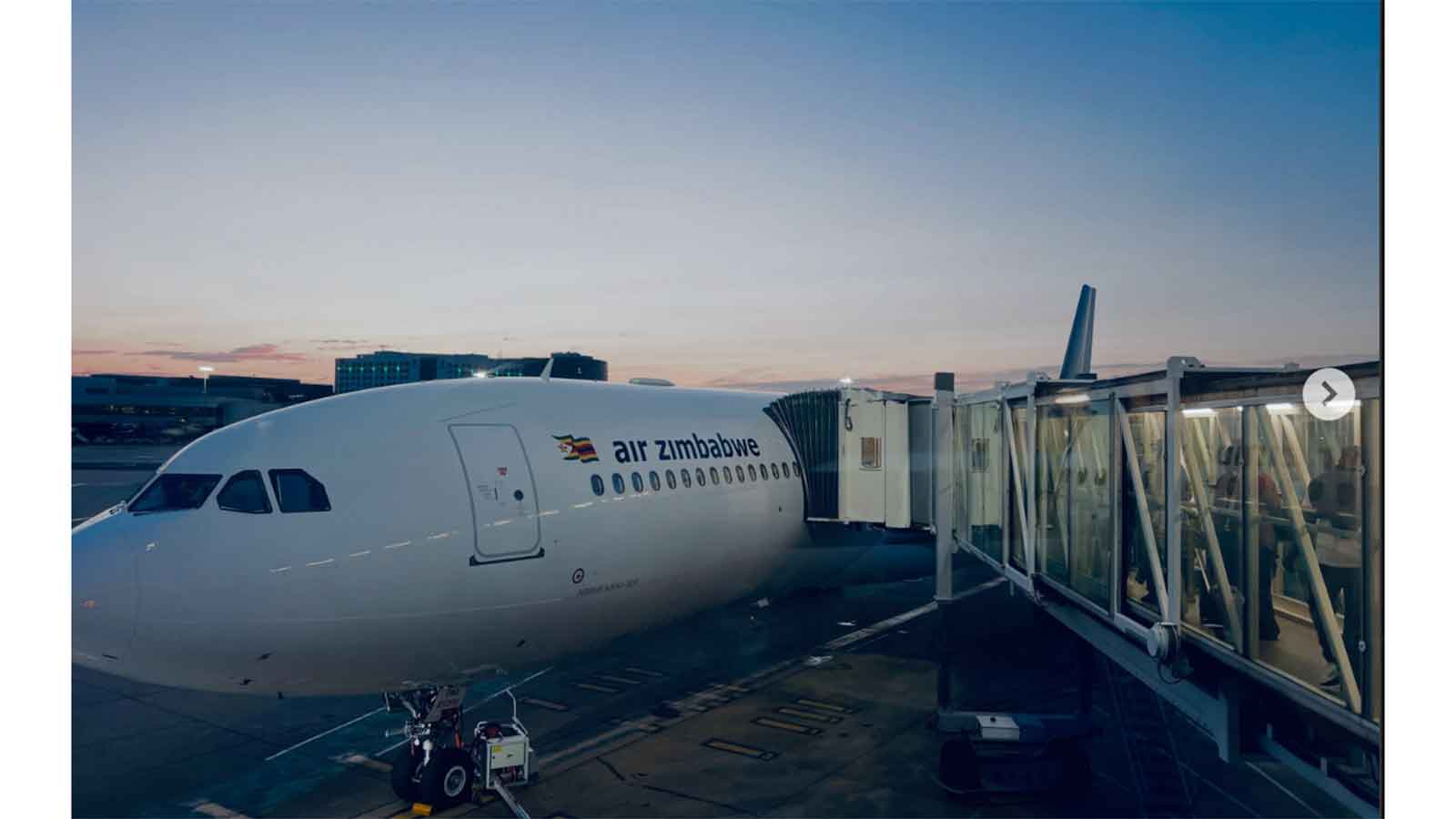 Air Zim carrying 450 passengers,  25 tonnes cargo on London return flights